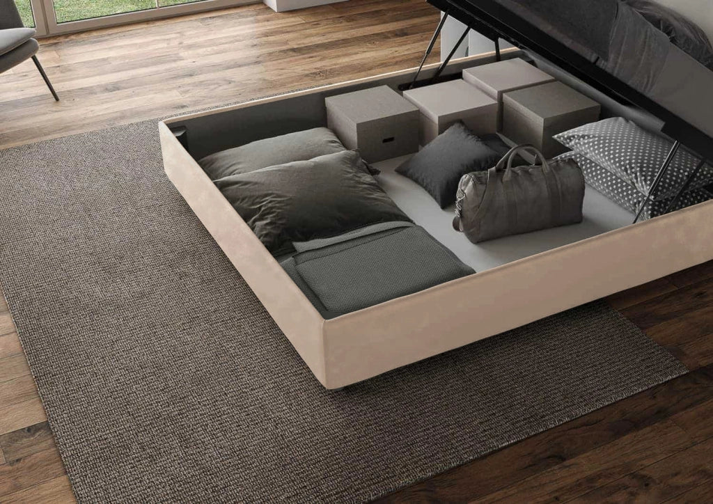 Letto Matrimoniale Francese 140x210 cm Senza Rete Mika Sabbia