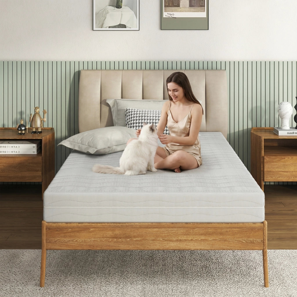Materasso ergonomico in schiuma bianco 90x200 cm