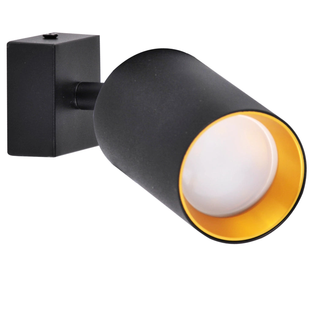 Lampada parete/soffitto 1xGU10 nero oro MARIBEL Polux