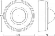 Melder di movimento da parete MD-24 ECO COM1 - bianco (087760)