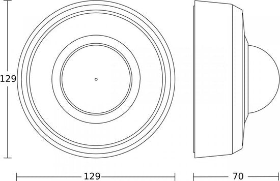 Melder di movimento da parete MD-24 ECO COM1 - bianco (087760)