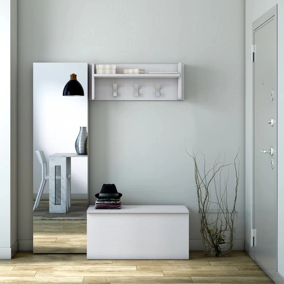 BAULE HALLWAY 90X45XH45CM BIANCO.