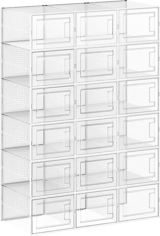 Set di archiviazione trasparente a 18 pezzi, ripiegabile