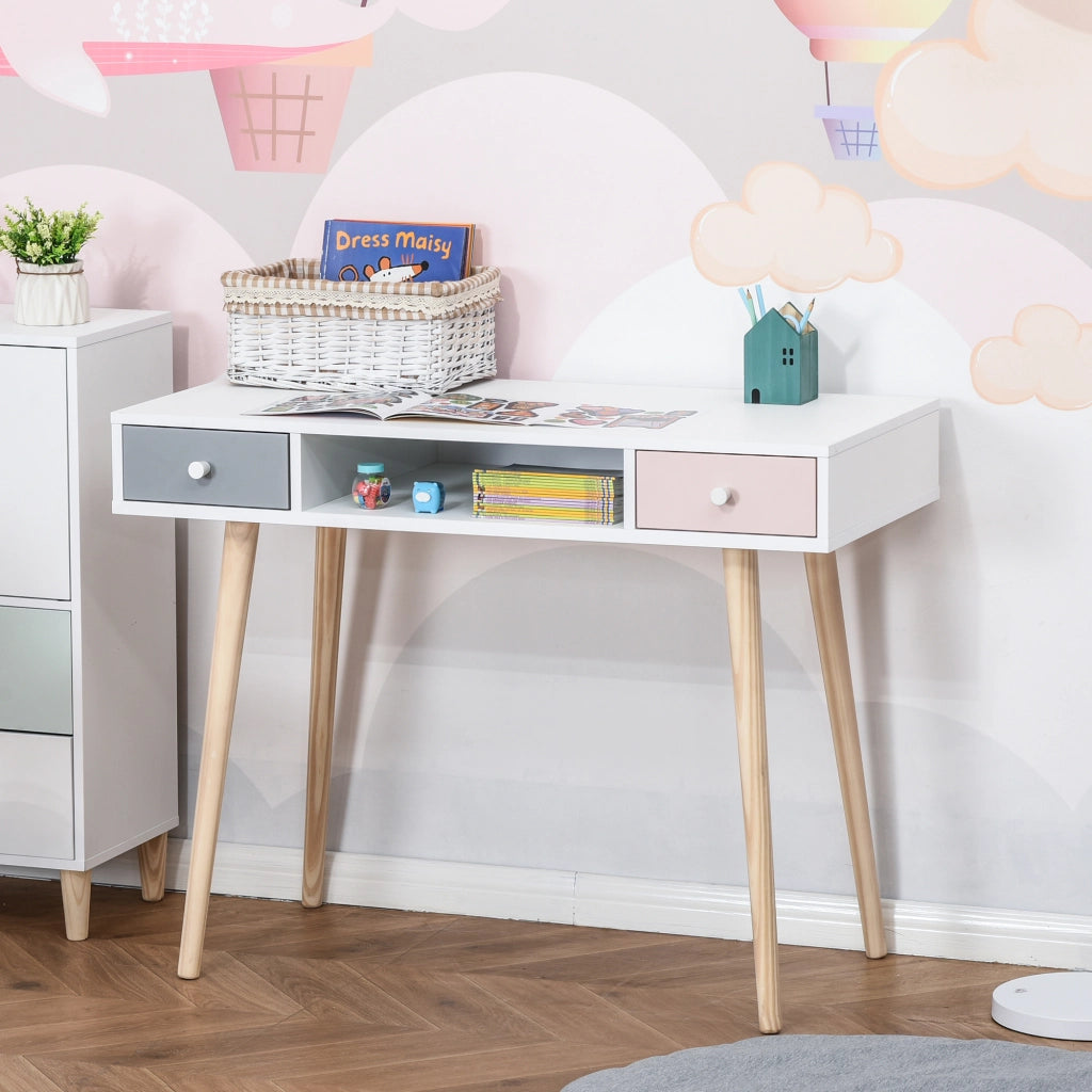 Scrivania per Bambini ¨C Minimal ¨C 100x48x76,5 cm Multicolor con 2 Cassetti