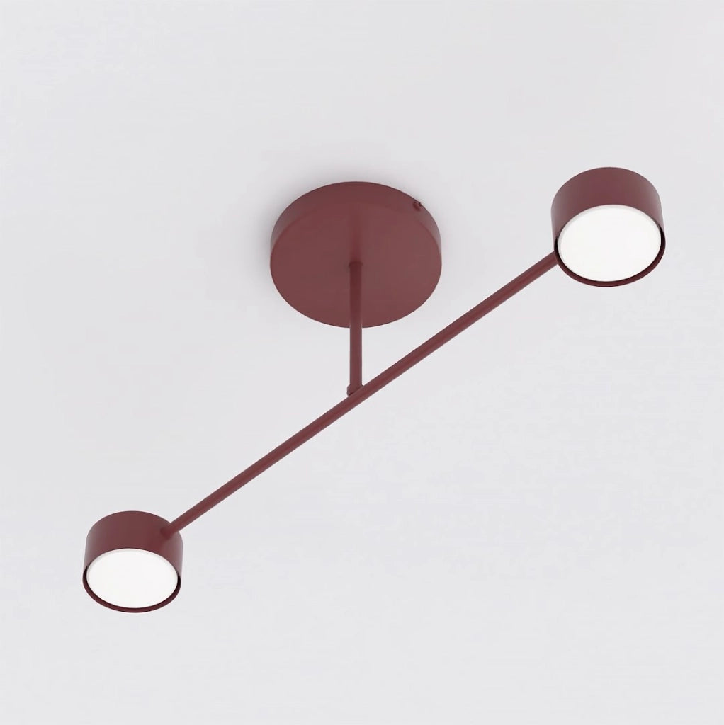 Plafoniera moderna HALO bordeaux 2xGX53 Emibig
