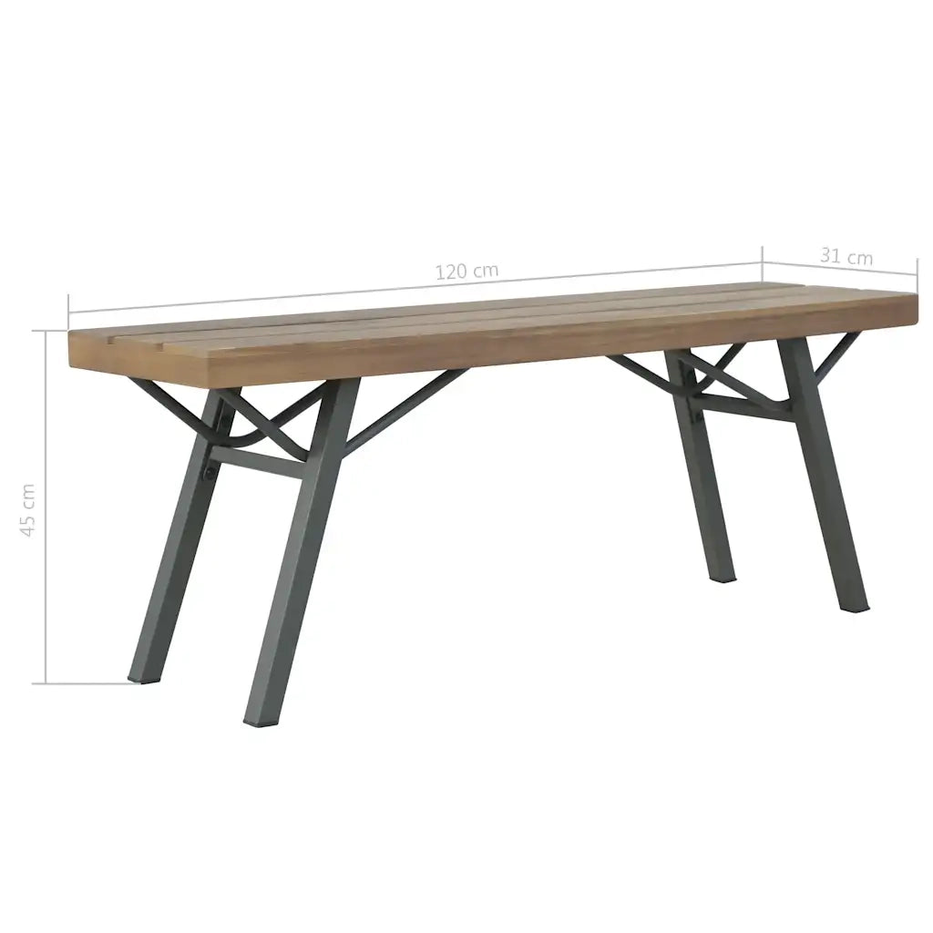 Panchina da Giardino | Panca da Giardino 120 cm in Legno Massello d'Acacia