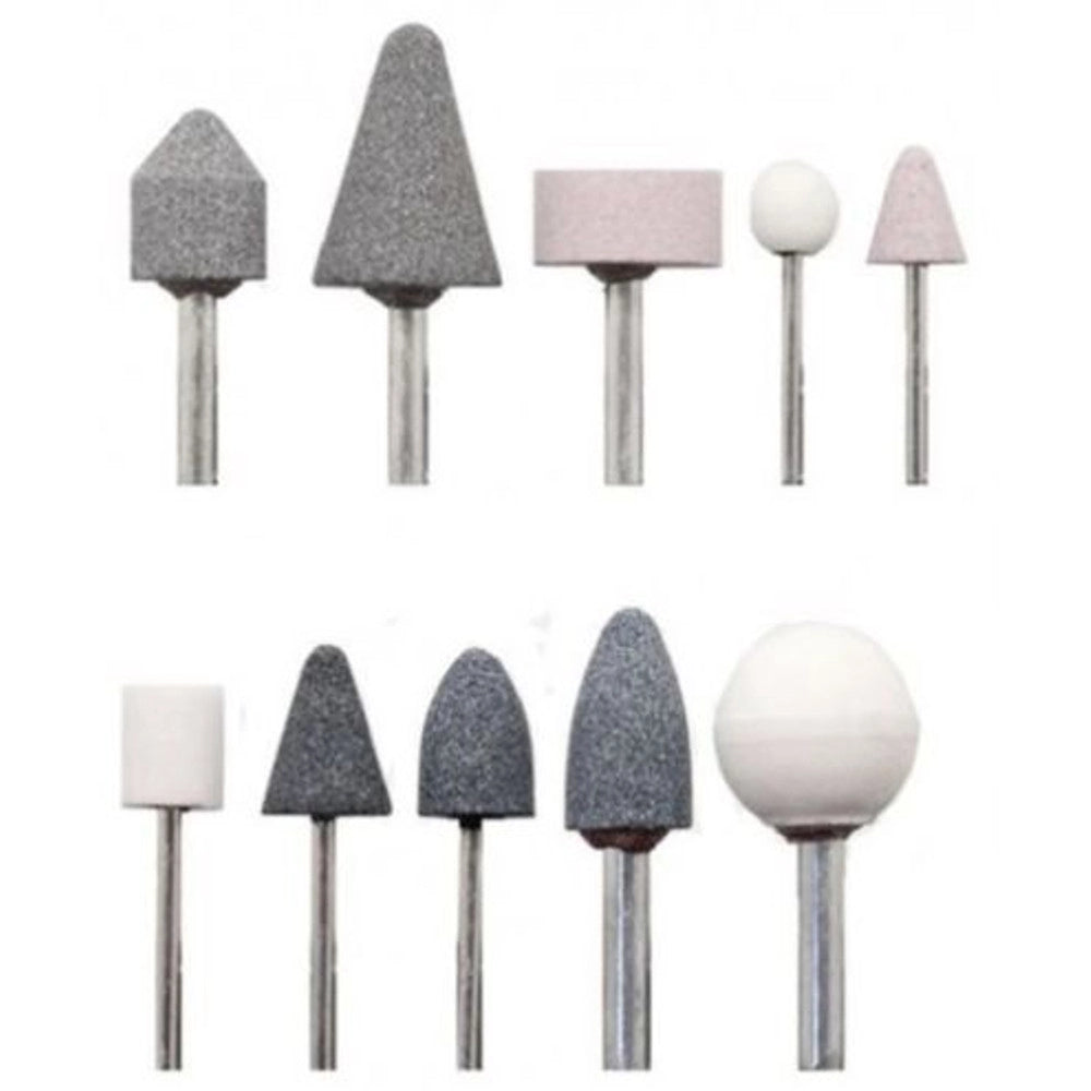 Trade Shop - Set 10 Frese Kit Accessori Per Mini Trapano Smerigliatrice Metallo Dremel -