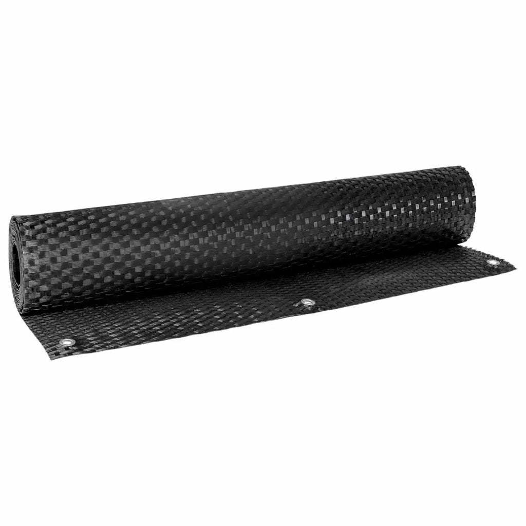 Paravento da Balcone | Schermo per Balcone con Occhielli Nero