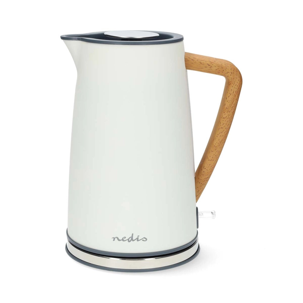 Bollitore elettrico Soft Touch da 1,7 l 2200 W con regolatore Strix Bianco Nedis