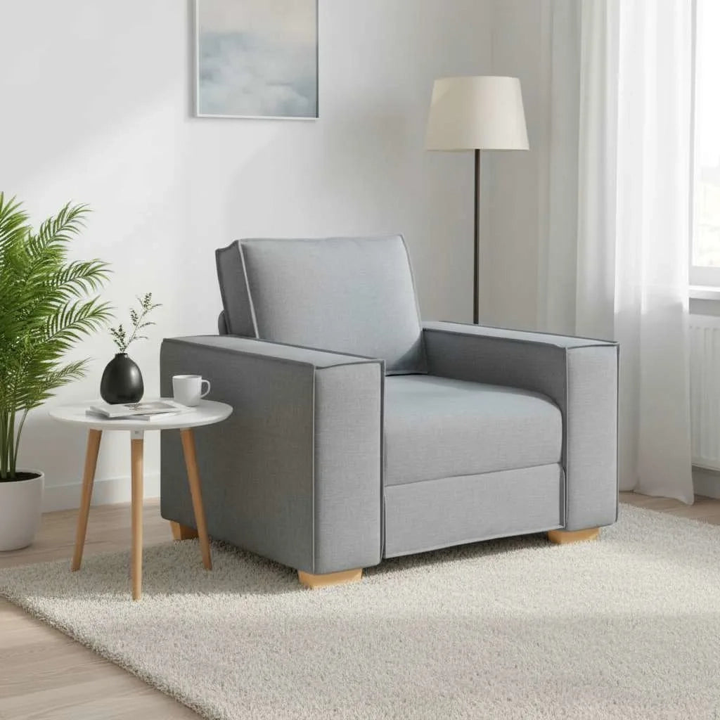 Poltrona Divano Grigio Chiaro 100x78x84 cm Tessuto 4104960