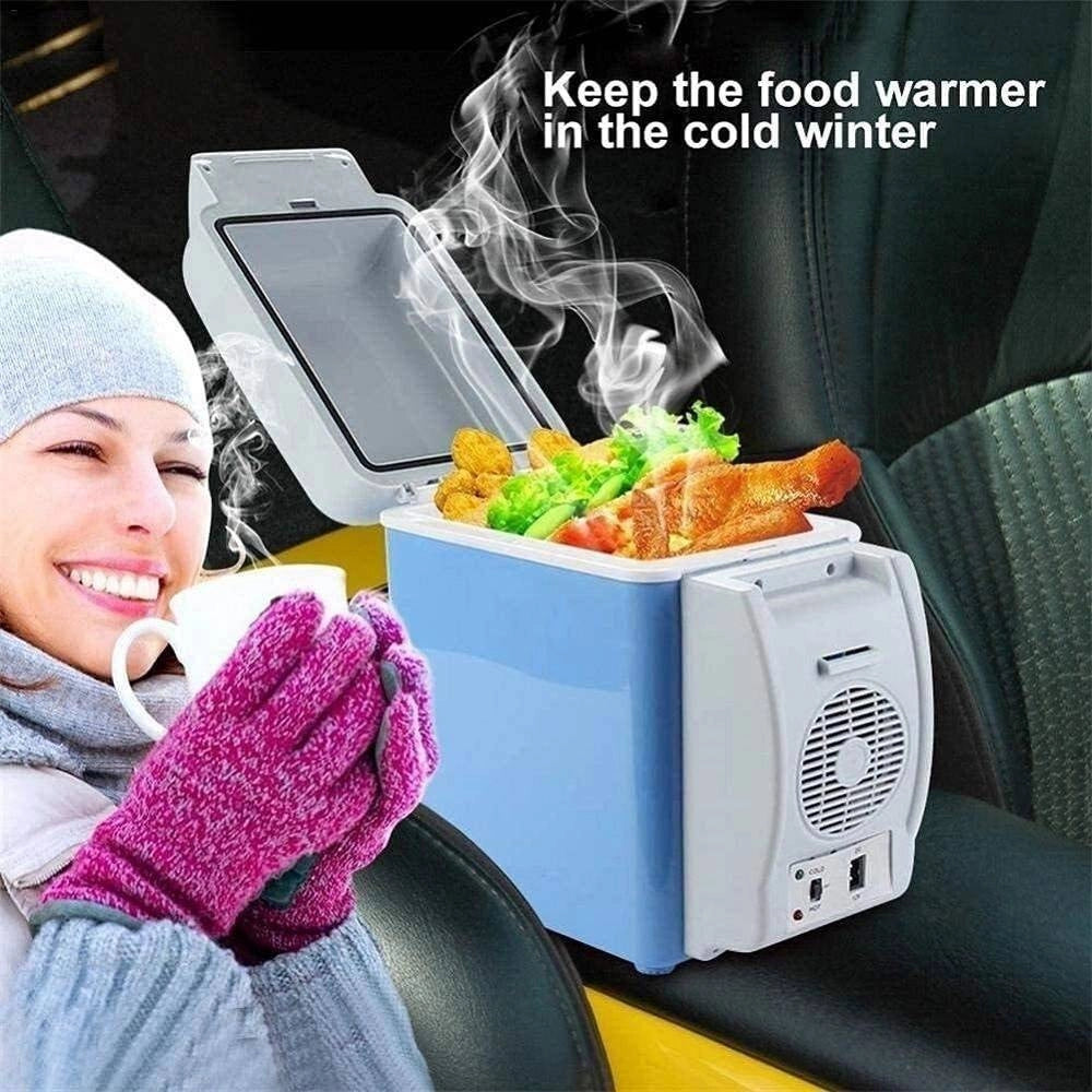 Trade Shop - Mini Frigorifero Portatile 7,5 Litri 12 V Frigo Scaldavivande Auto Barca Camper -