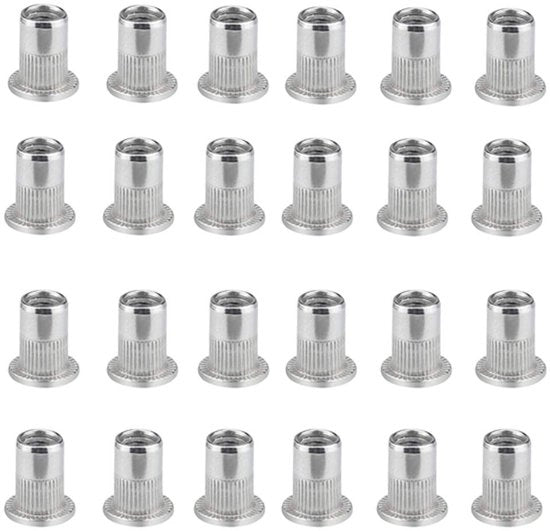 Viti a chiodo 100 pezzi - Viti a chiodo M6 - Acciaio inossidabile - Cilindrico - Argento - 15 mm Lunghezza - Viti a chiodo