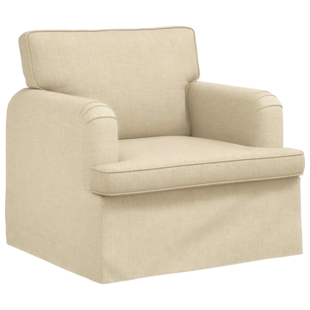 Set di divani 2 pcs Crema 144 x 80 x 85 cm Tessuto 3407521