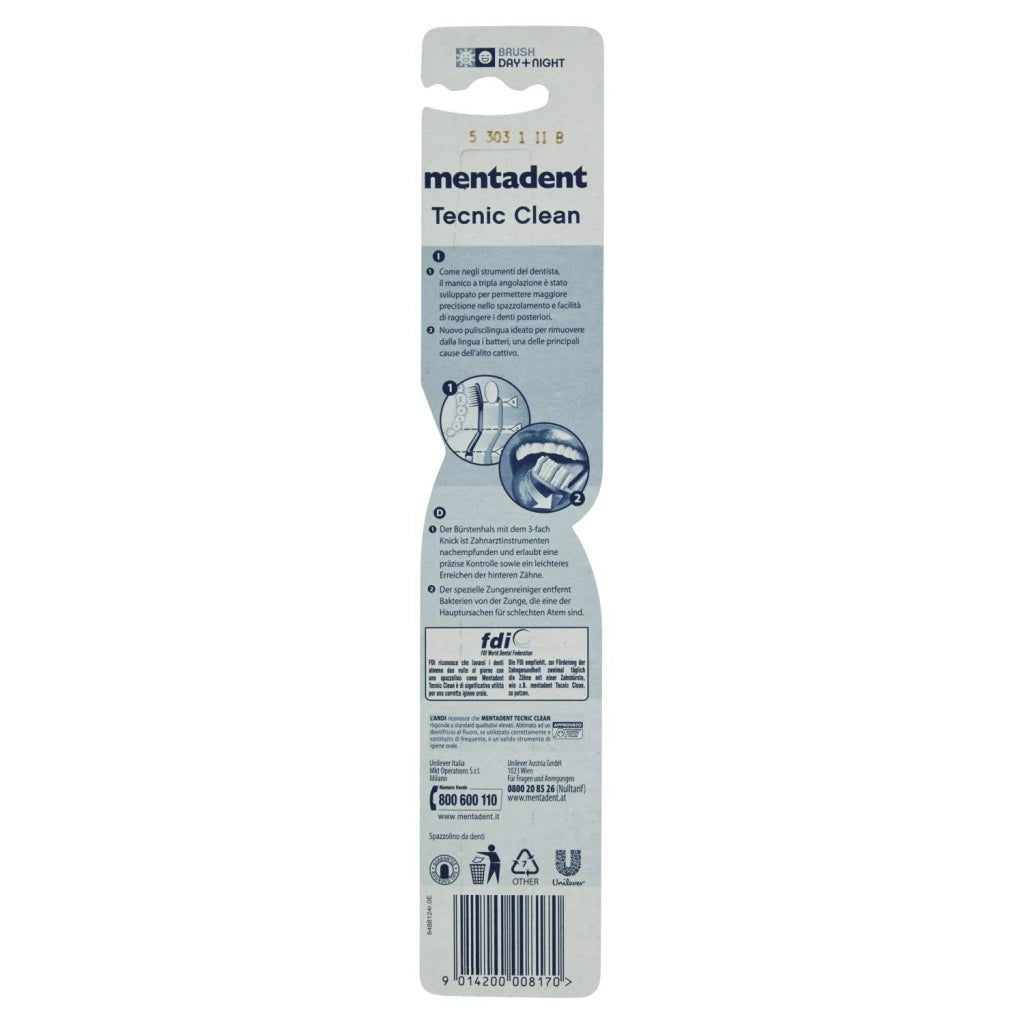 MENTADENT SPAZZOLINO TECNIC CLEAN MEDIO