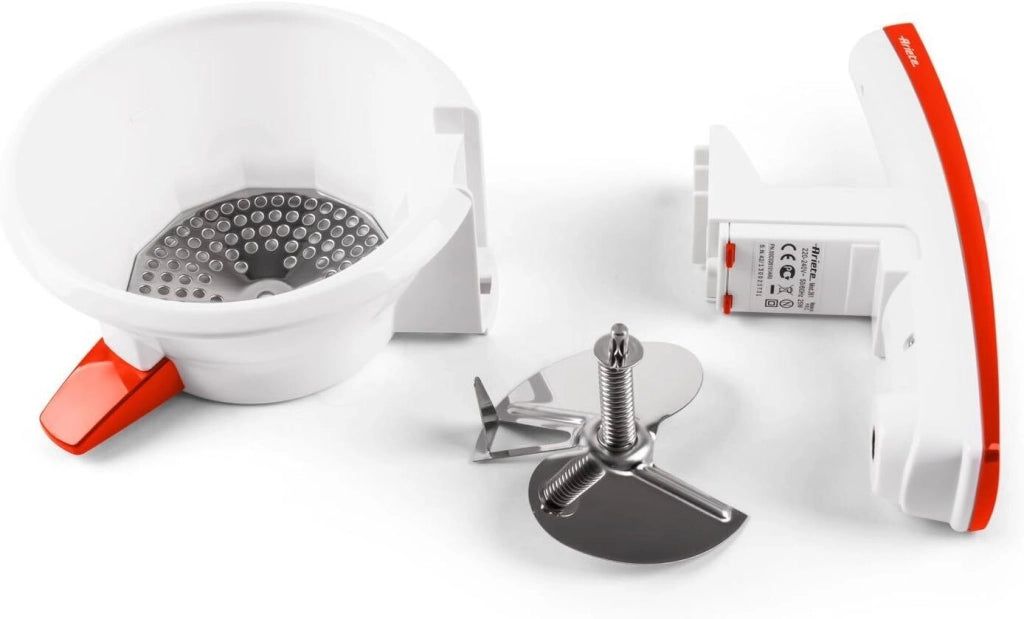 Ariete 261 Passì Orange 2.0 Passaverdure Elettrico 3 Dischi Acciaio Inox 25W Lavabile in Lavastoviglie colore Bianco Arancione