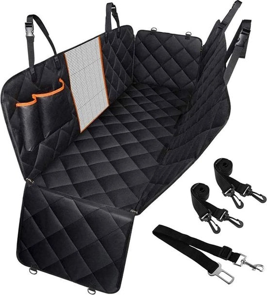 Cuscino per Auto con Porte a Rete per Protezione della Coda con Pochette a Vetro e Impermeabile per Cani