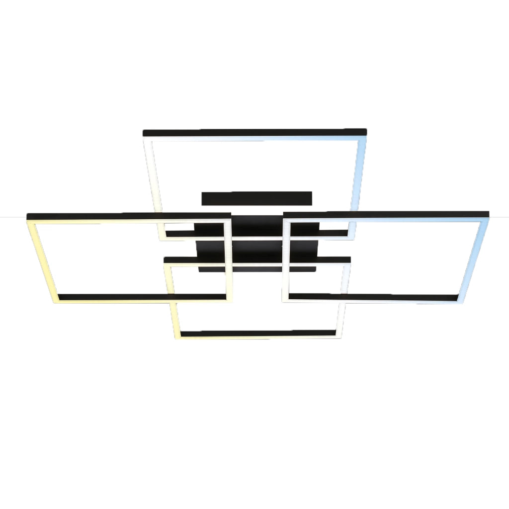 Applique Moderna Frame Brilo Smart Metallo Nero Led Integrato 50W