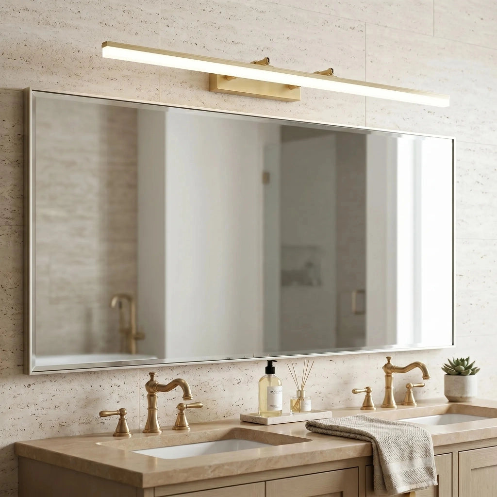 Applique Da Bagno Led APP1877-1W 80cm Brush Gold