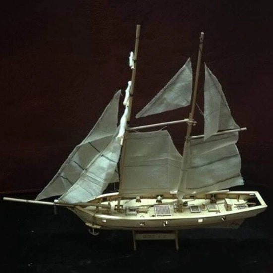 Set di costruzione della barca a vela in legno - Pacchetto di lavorazione del legno DIY - Progetto di costruzione creativo - 29 x 11 x 2 cm - Barche a vela classiche - Ideale per modelli e barche in scala