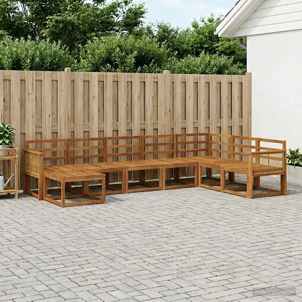 Set di divani da esterno 8 pcs Naturale