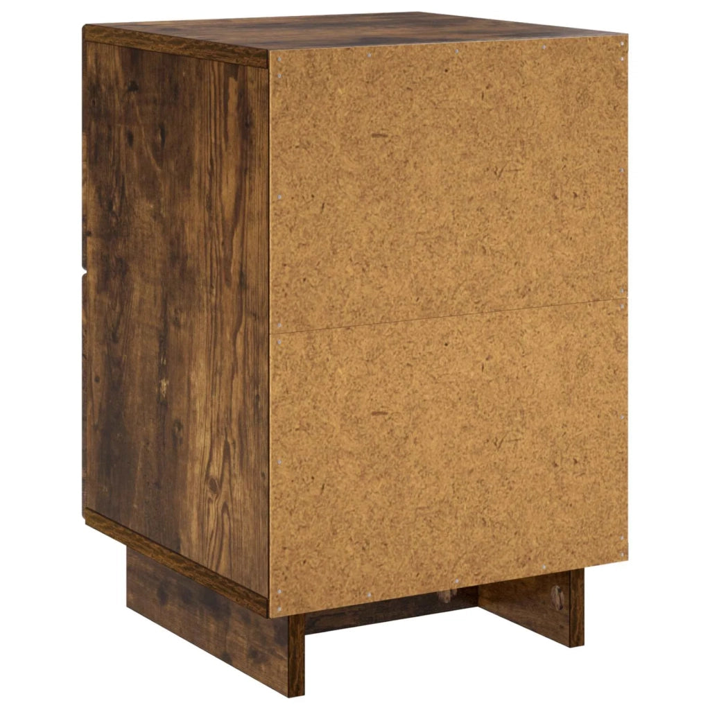 Armadio da Notte 2 pz Rovere Fumo 33,5 x 34,5 x 50 cm 8011398