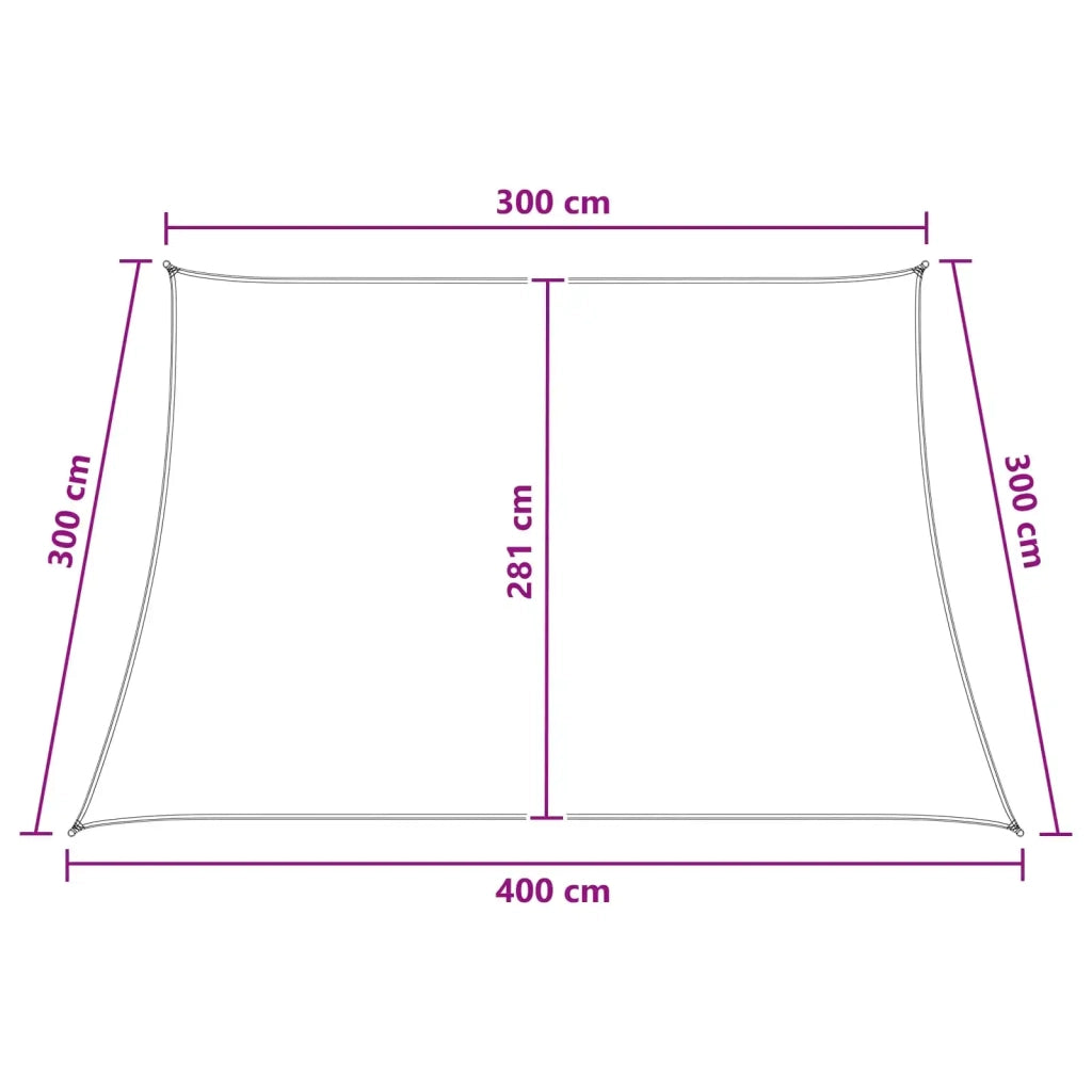 Telo Ombra Giallo e Bianco 3 / 4 x 3 m HDPE 42032863