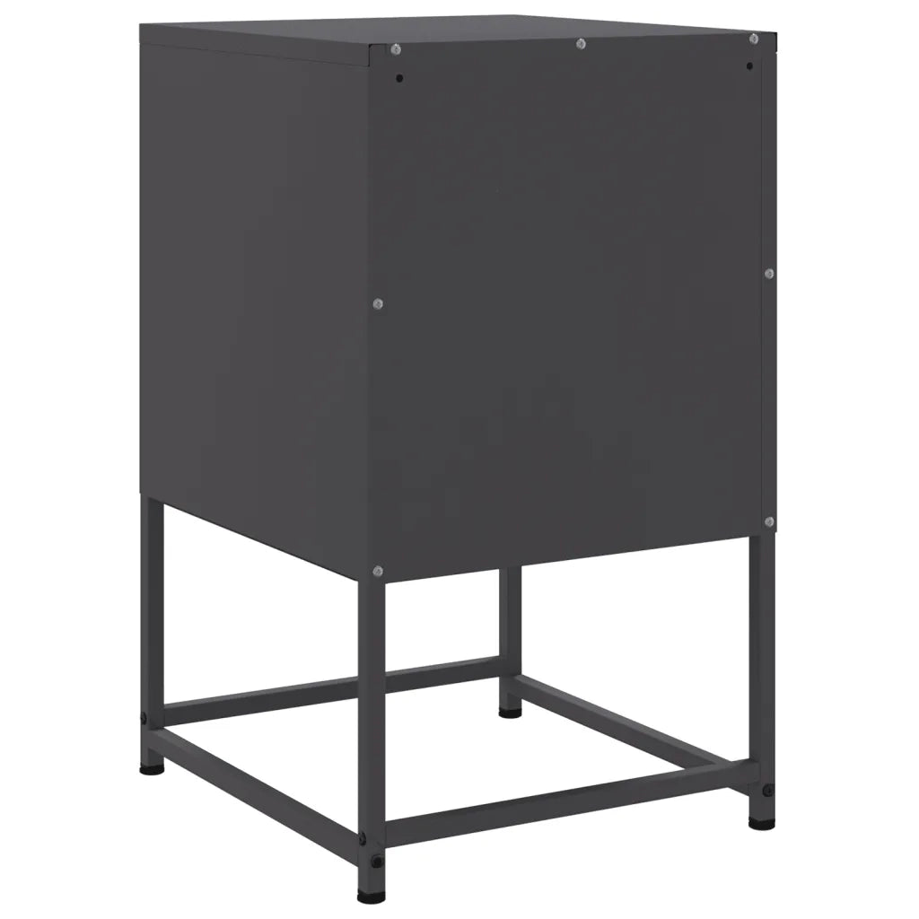Comodini 2 pz Neri 36x39x60,5 cm in Acciaio 846459