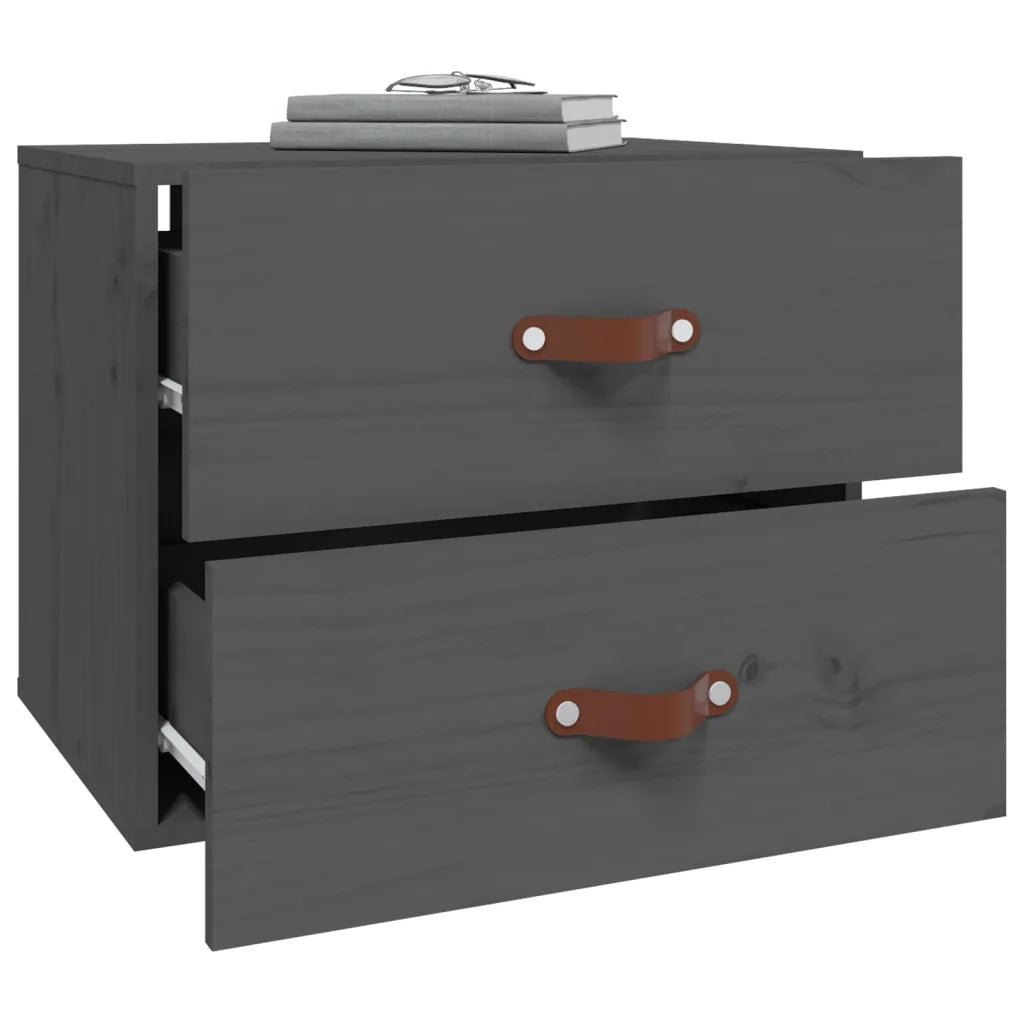 Comodini a Muro 2 pz Grigio 50x36x40 cm 820981