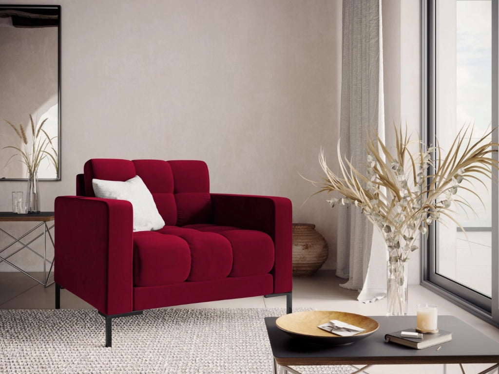 Cosmopolitan Design - Poltrona "Bali" in velluto rosso 