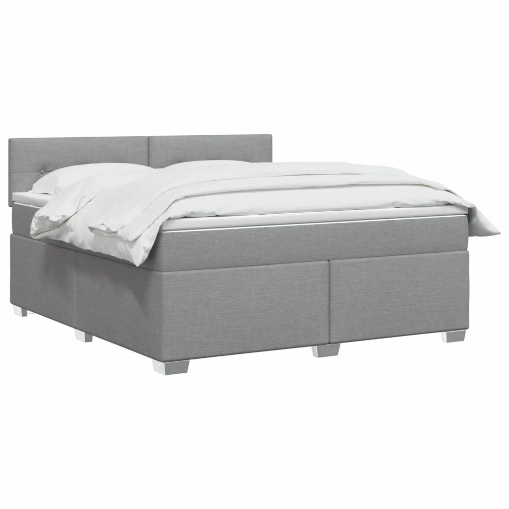 Letto box spring con materasso Grigio Chiaro 180 x 200 cm 3450537