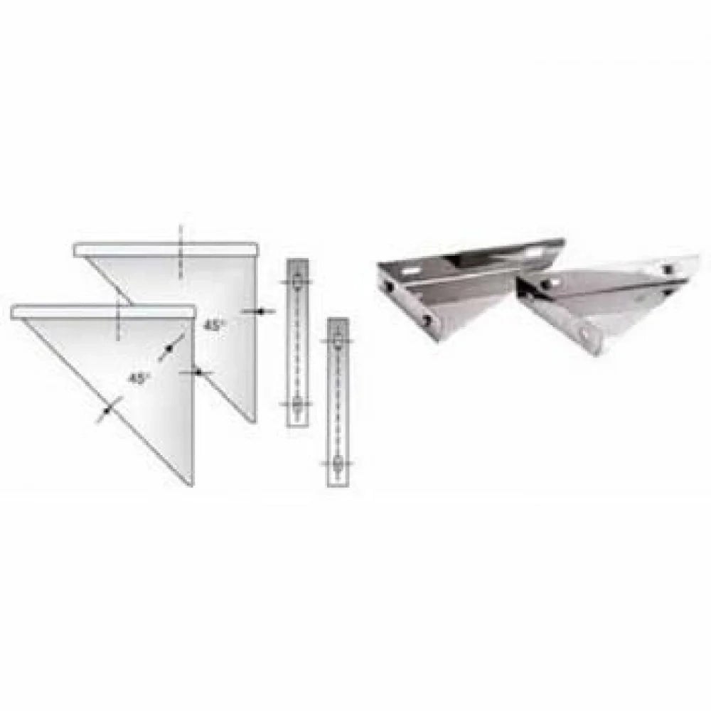 Inox doppia parete angolari per supporto murale d.080 b08xbh5ddf