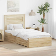 Struttura del letto con testiera Rovere Sonoma 100 x 200 cm 3410021