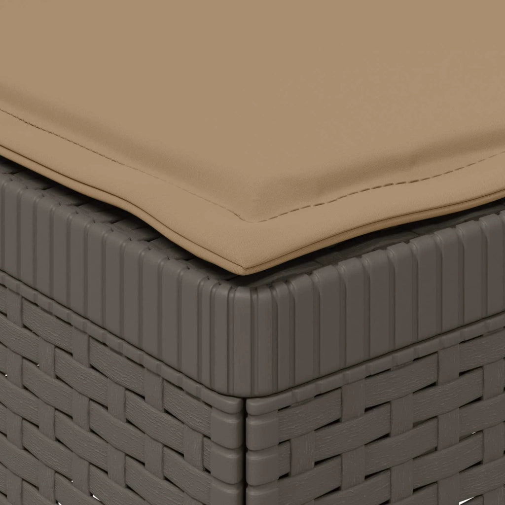 Divano da esterno-Divano da Giardino 3 posti con cuscini in look rattan PP 650913
