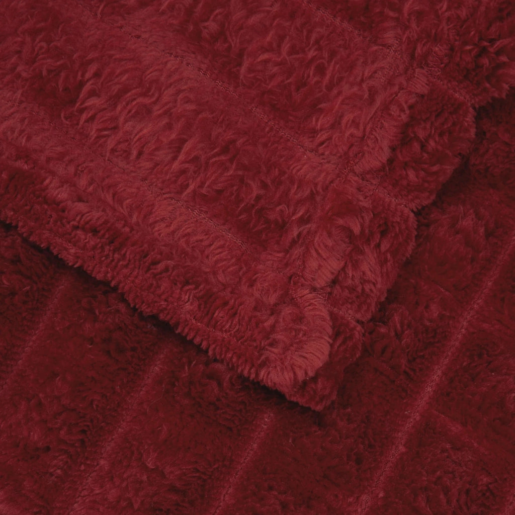 Coperta Rosso Bordeaux 150 x 130 cm Panno 42016937