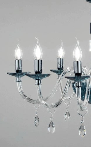 APPLIQUE  PAGANINI OTTANIO CROMO 1 LUCI ATTACCO E14 H.30CM