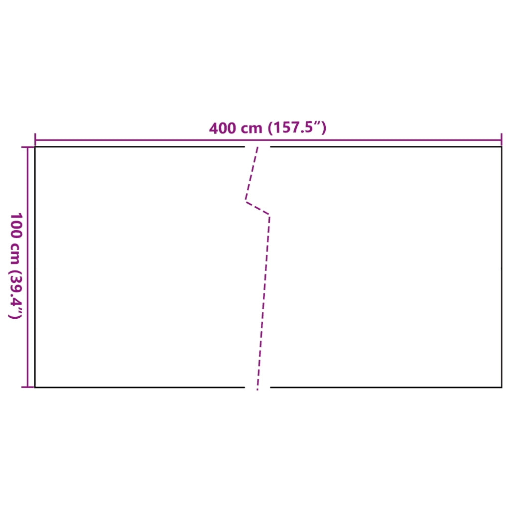 Paravento da Balcone Marrone Chiaro 400x100 cm in Polyrattan 156270