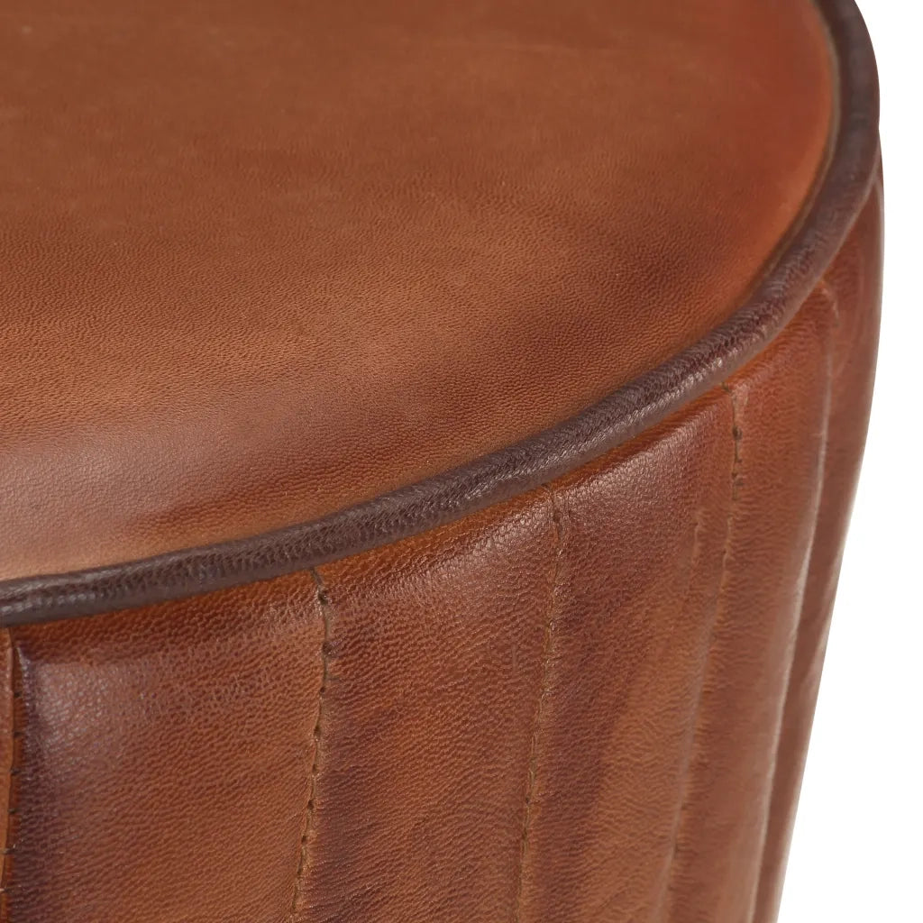 Sgabello da Bar Marrone in Vera Pelle 321871