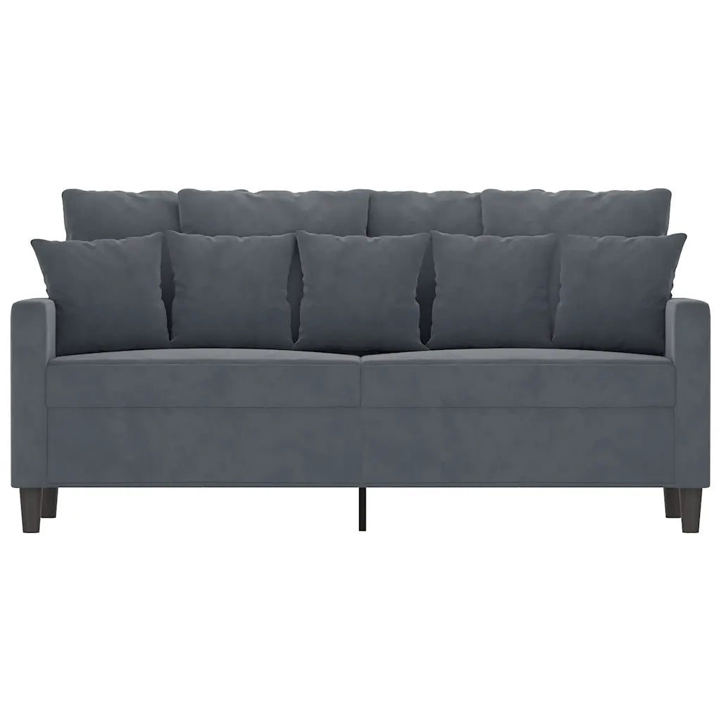 Divano a 2 Posti-Sofa 2 Posti grigio scuro140 cm in Velluto 186642