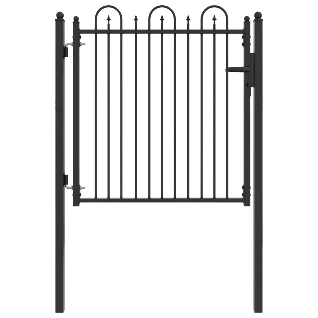 Cancello per recinzione HORST 100 x 100 cm Metallo Nero CFW6077440