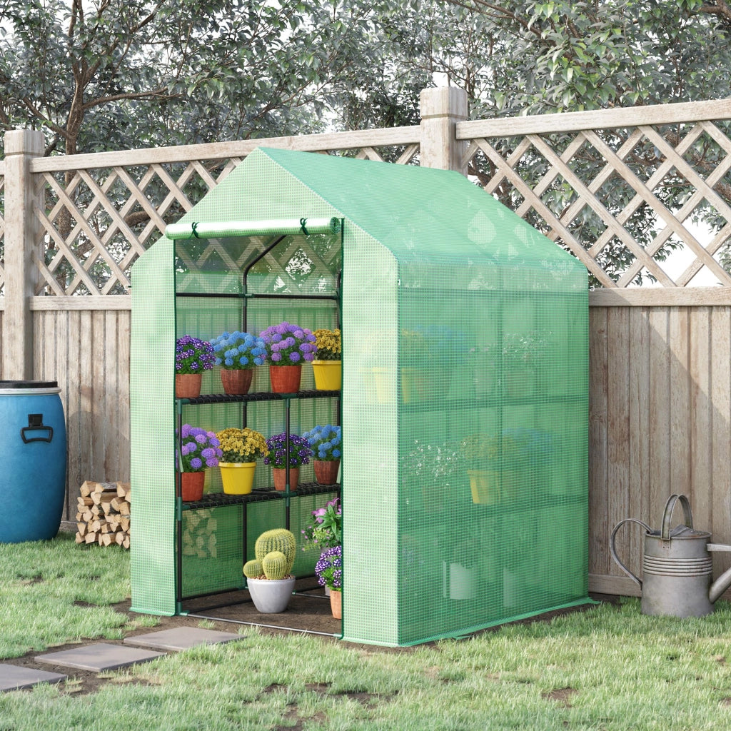 Serra da Giardino 2 Livelli 4 Ripiani ¨C Minimal ¨C Verde 143x138x190 cm