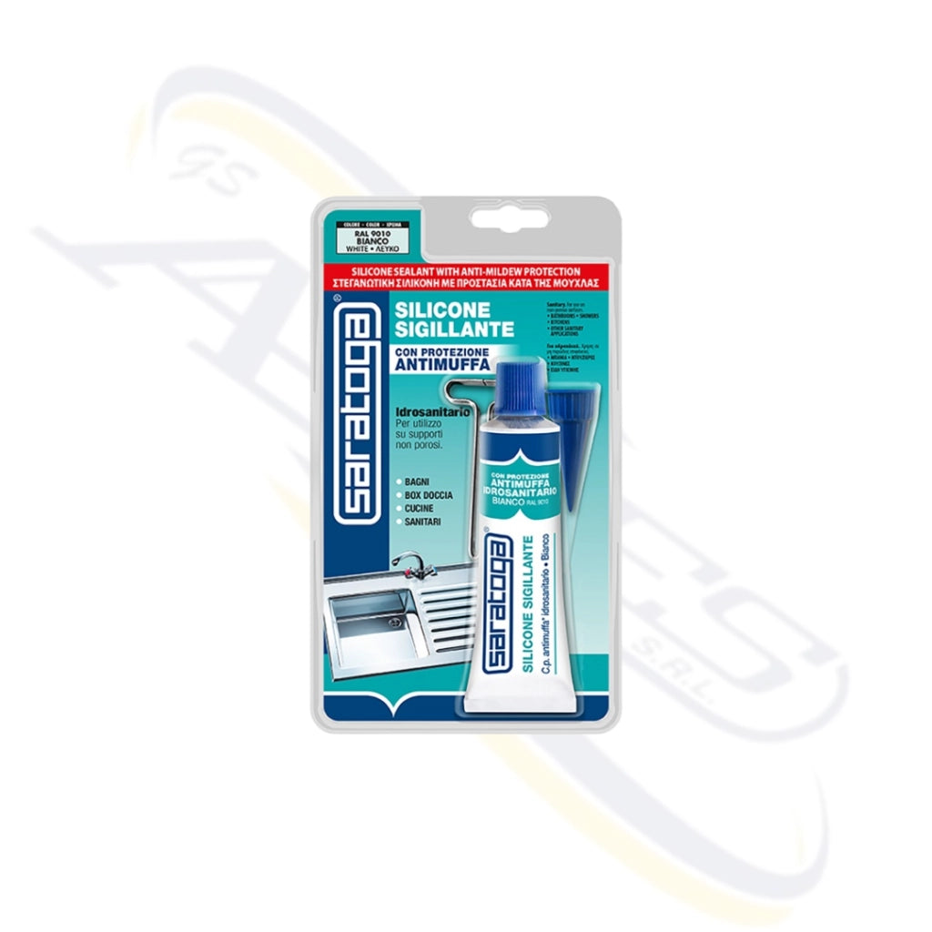 SILICONE SIGILLANTE UNIVERSALE TUBETTO 60 ML SARATOGA Colore: Bianco