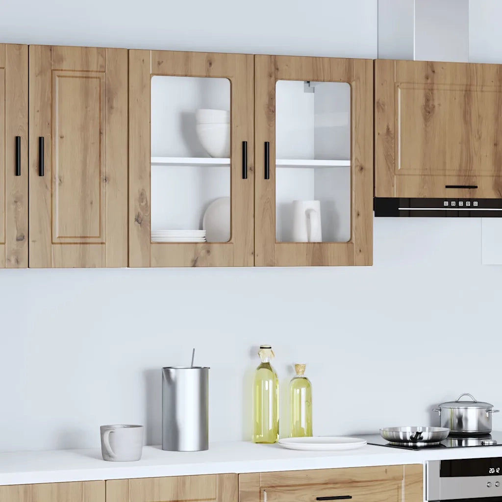 Pensile da Cucina | Mobile da Cucina con Porta in Vetro Porto Rovere Artigianale