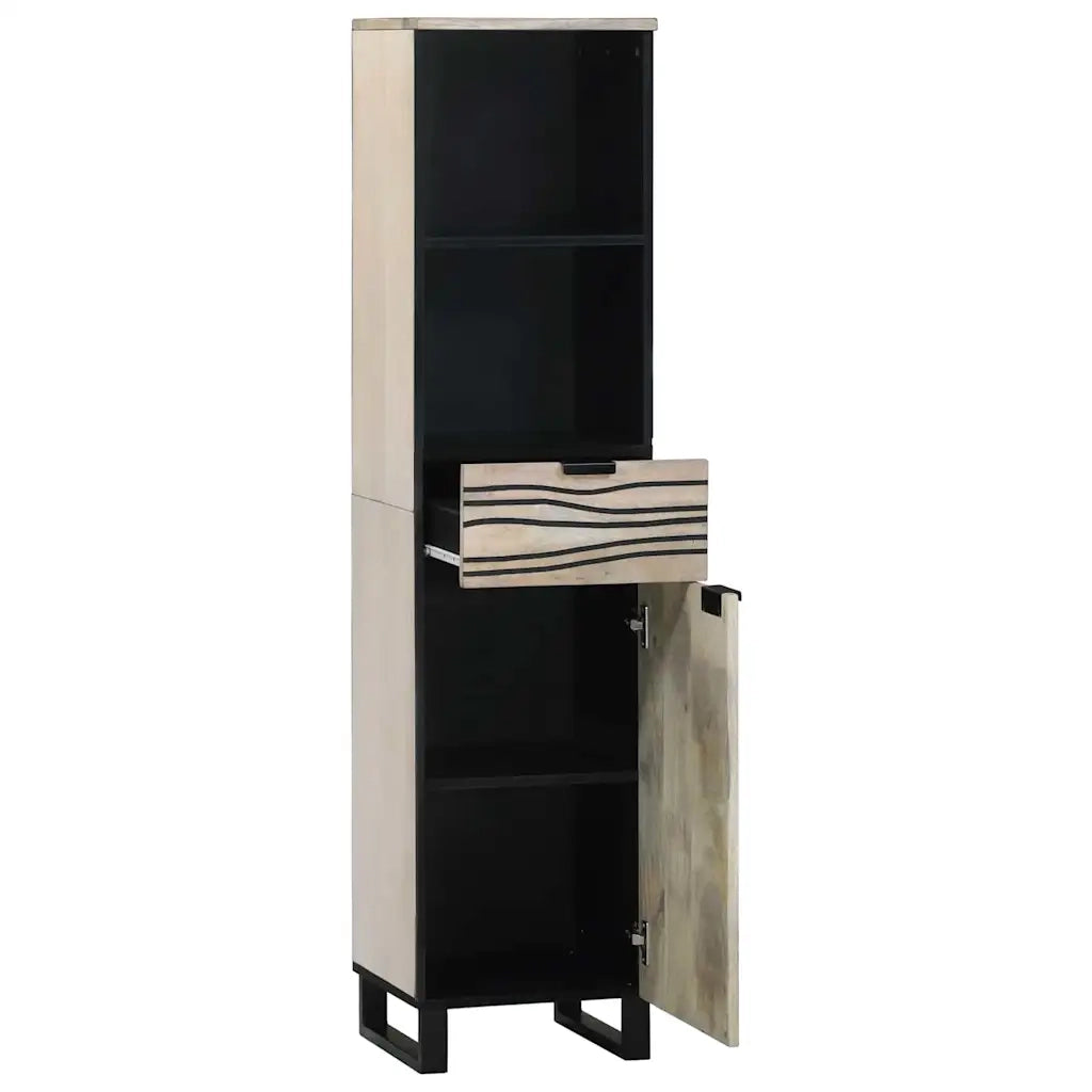 Armadio per Lavabo da Bagno-Armadietto da bagno-Mobiletto da bagno con porta Bianco 38 x 33 x 160 cm