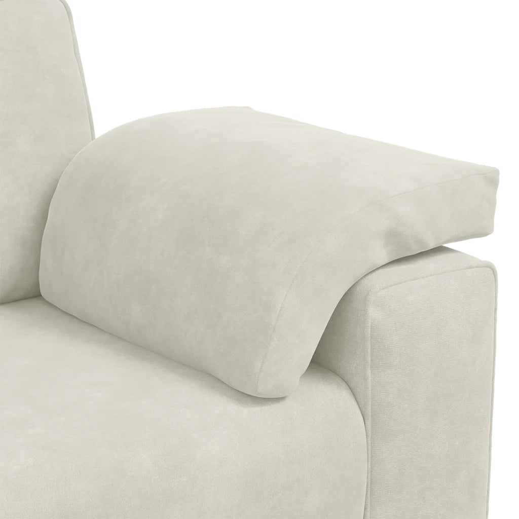 Divano Divanetto Crema 160x77x82 cm in Velluto 4105265