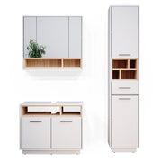 Vicco Set mobili bagno Bianco 3 parti, con colonna