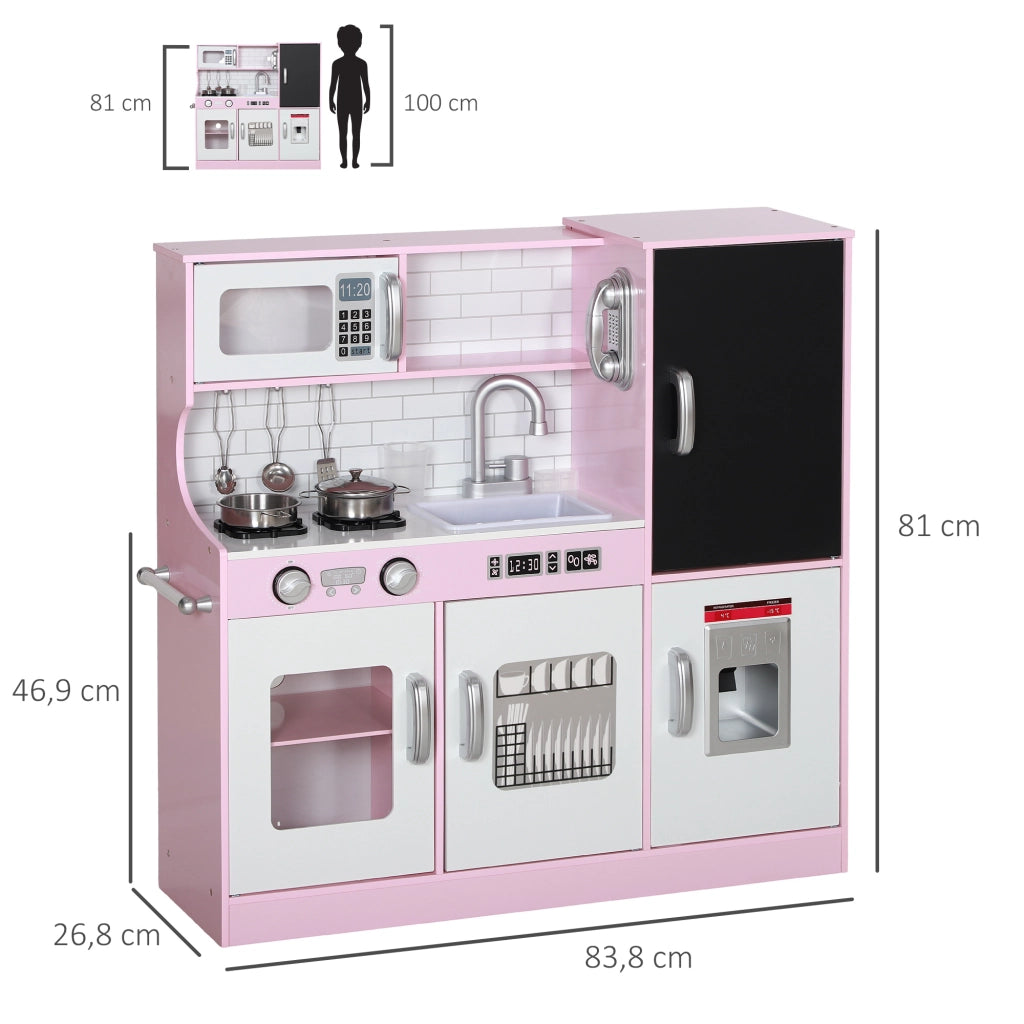Cucinetta Bambini con Accessori ¨C Zephmum ¨C Rosa 84x27x81 cm