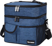 Grossa Tasca di Isolamento, 17L, per Lavoro, Studenti, Tasca di Raffreddamento Opportuna, Grande Tasca di Raffreddamento per Uomini e Donne, Tasca per Picnic, per Viaggi, Spiaggia, Blu Scuro
