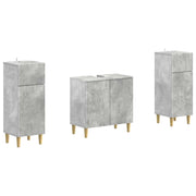 Set di Armadi da Bagno da 2 Pezzi ARNHEM Grigio Cemento 3418011