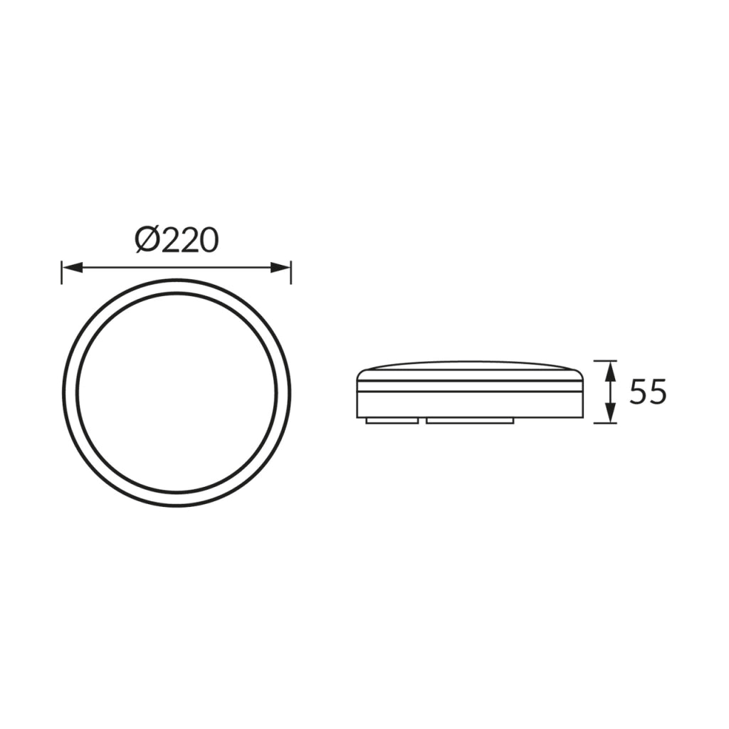 Plafoniera esterna moderna bianca Ø22cm LED CCT 18W IP54 Struhm