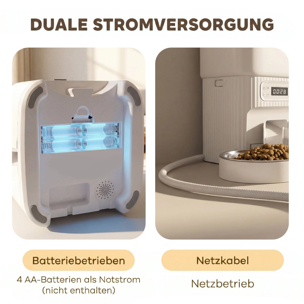 Distributore Automatico Cibo Gatti con Timer ¨C Xylo ¨C 2 Ciotole Acciaio Inox